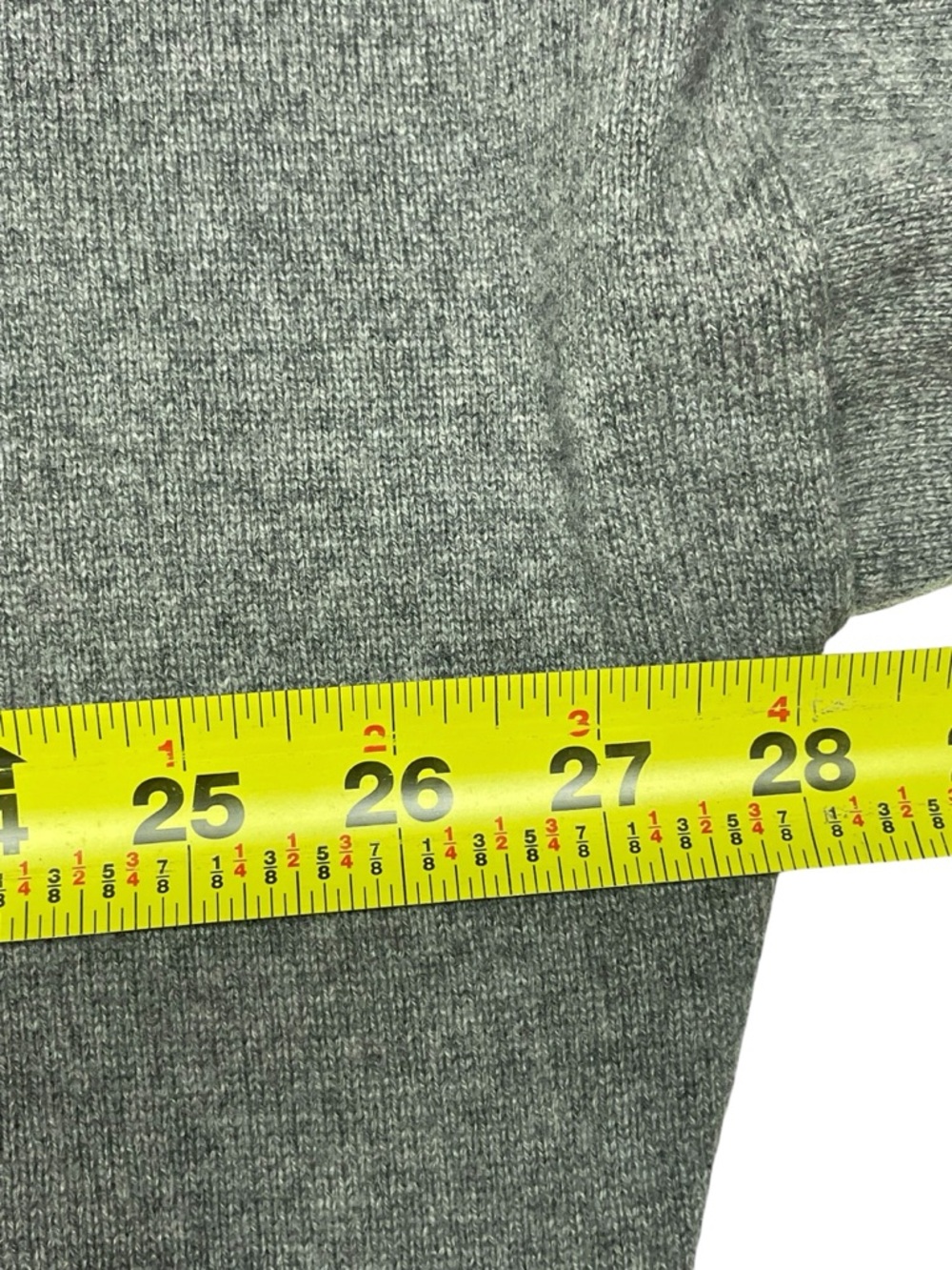 Eileen Fisher Cashmere Cardigan Sweater Large Grey Black Leather Pockets Luxe - Picture 11 of 12